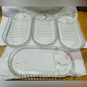 Vintage, set of 4 MCM 1950’s appetizer plates Regent Hollywood style. Mint‼️